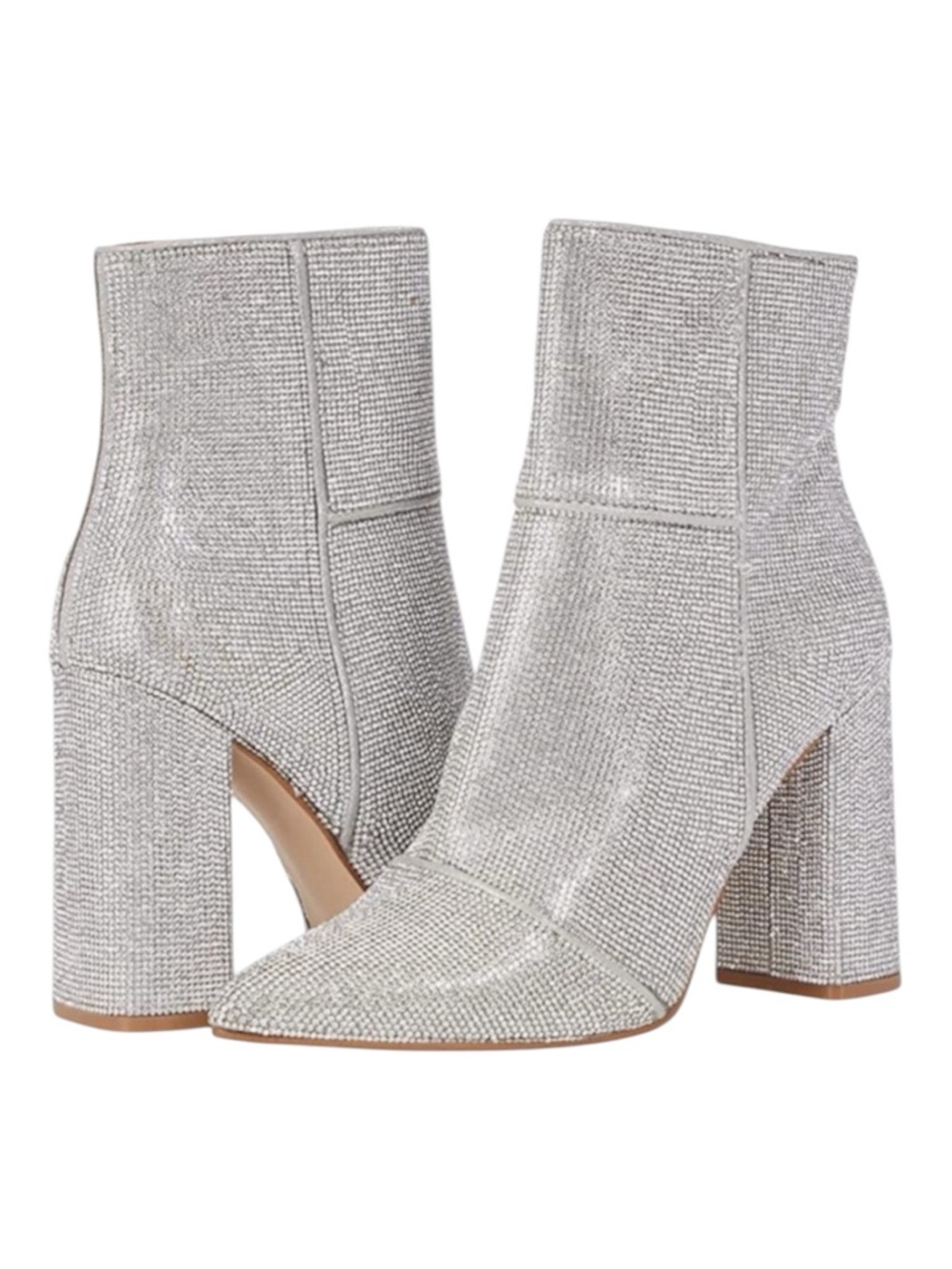 Madden Girl Flex-r Pointed Toe Block Heel Rhinestone Embellished Ankle  …